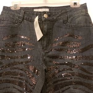 Boston Proper black Jean's, with sequins.